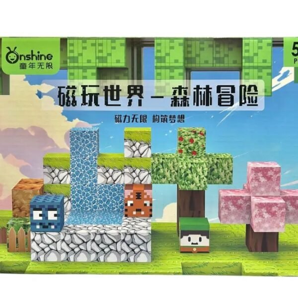 Bloques Magnéticos Construcción Minecraft 50 Piezas