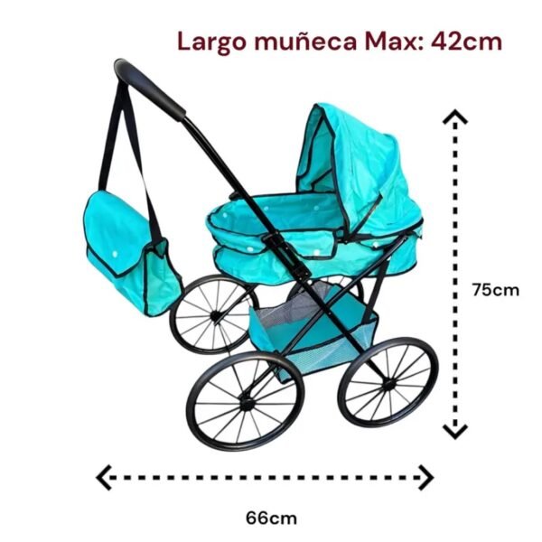 Coche muñecas turquesa
